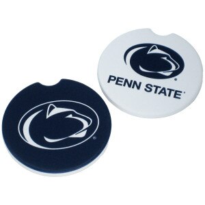 two car coasters navy and white with Penn State Athletic Logos